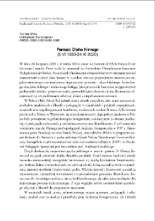 Pamięci Oleha Hirnego (5 VI 1960-24 XI 2020)