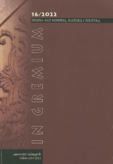 In Gremium : studia nad historią, kulturą i polityką, tom 16 - spis treści