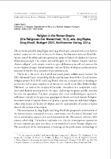 Religion in the Roman Empire - recenzja