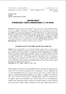 "Siedem ksiąg" żywieckiego cechu krawieckiego z 1745 roku = "The seven books" of the Żywiec tailors` guild from 1745