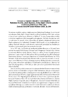 X muza w regionie lubuskim i dolnośląskim. Radosław Domke, Jacek Szymala, Dolny Śląsk i Ziemia Lubuska w filmach polskich po 1945 roku - recenzja