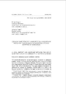 Lokalna sieć pomocy i wsparcia dla nieletnich matek na przykładzie społeczności miasta Boppard w Niemczech = A local support and assistance network for adolescent mothers in the community of Boppard, Germany