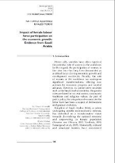 Impact of female labour force participation on the economic growth: Evidence from Saudi Arabia