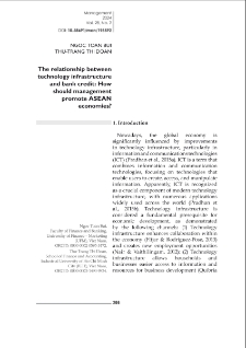 The relationship between technology infrastructure and bank credit: How should management promote ASEAN economies?