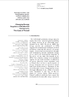 Changing Energy Suppliers of Residential Consumers: The Case of Poland