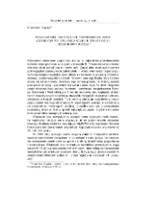 Powojenne osiedlanie pogranicza ziem czeskich po drugiej wojnie światowej i jego nowy kszałt = The settlement in the Czech borderland after World War II and its specific character