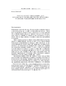 Przynależność pokoleniowa jako explanandum zmian mentalności społecznej w okresie przeobrażeń systemowych = Generation affiliation as the explanandum of changes in social mentality in the period of political transformations