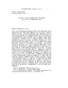 Polska transformacja 1989-2009: aktorzy i przestrzenie = Polish transformation in the years 1989-2009: actors and spaces