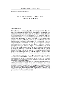 Polskie konteksty recepcji myśli Pierre`a Bourdieu = Receptions of Pierre Bourdieu`s ideas in Polish sociology