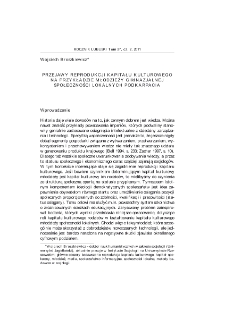 Przejawy reprodukcji kapitału kulturowego na przykładzie młodzieży gimnazjalnej społeczności lokalnych Podkarpacia = Indications of the Reproduction of Cultural Capital Illustrated on the Example of Middle School Students from Podkarpacie Province