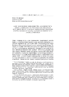 Losy zawodowe absolwentów Uniwersytetu Jagiellońskiego na przykładzie rocznika 2007/2008 w świetle badań prowadzonych przez zespół badawczy biura karier Uniwersytetu Jagiellońskiego = Career History of Jagiellonian University Graduates Illustrated by the Example of Year 2007/2008 in the Light of Research Run by Research Team from Career Office of the Jagiellonian University