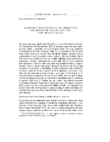 Uczestnictwo studentów Uniwersytetu Zielonogórskiego w kulturze. Komunikat z badań = University of Zielona Góra students` participation in cultural activities