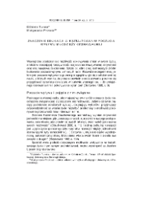Znaczenie edukacji w kształtowaniu poczucia wpływu młodzieży gimnazjalnej = Importance of education in shaping a sense of influence among junior high school students