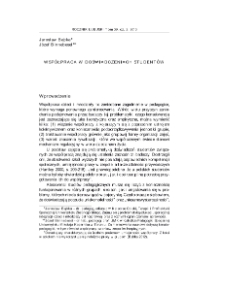 Współpraca w doświadczeniach studentów = Experience in cooperation of Univeristy of Zielona Góra students