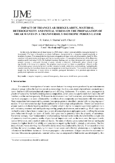 Impact of triangular irregularity, material heterogeneity and initial stress on the propagation of shear waves in a transversely isotropic porous layer