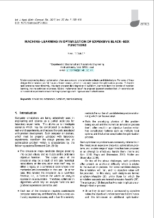 Machine-learning in optimization of expensive black-box functions