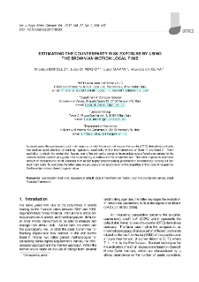 Estimating the counterparty risk exposure by using the Brownian motion local time