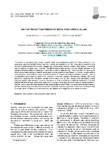 On the predictive power of meta-features in OpenML