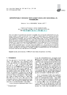 Interpretable decision-tree induction in a big data parallel framework