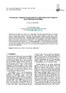 Procedural generation of aesthetic patterns from dynamics and iteration processes