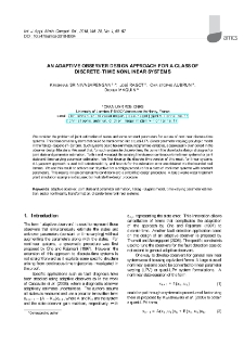 An adaptive observer design approach for a class of discrete-time nonlinear systems