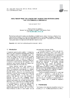 Positive linear continuous-time systems are analyzed via conformable fractional calculus. A solution to a fractional linear system is derived. Necessary and sufficient conditions for the positivity of linear systems are established. Necessary and sufficient conditions for the asymptotic stability of positive linear systems are also given. The solutions of positive fractional linear systems based on the Caputo and conformable definitions are compared