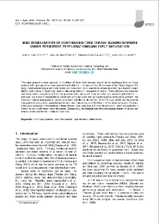 BIBO stabilisation of continuous-time Takagi?Sugeno systems under persistent perturbations and input saturation