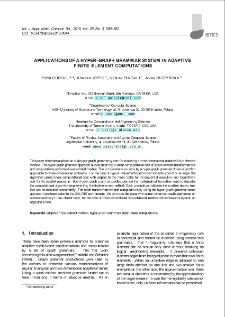 Applications of a hyper-graph grammar system in adaptive finite-element computations