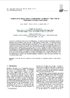 Fusion of clinical data: A case study to predict the type of treatment of bone fractures