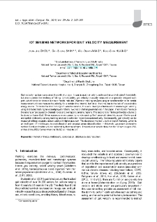 IoT sensing networks for gait velocity measurement