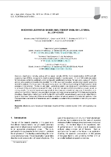 Machine learning-based analysis of English lateral allophones