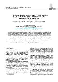 Using information on class interrelations to improve classification of multiclass imbalanced data: A new resampling algorithm