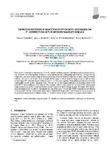 Improved reference image encryption methods based on 2k correction in the integer wavelet domain