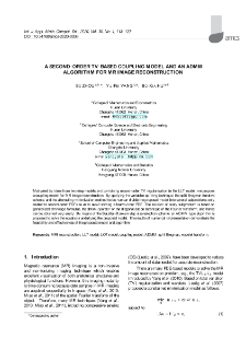 A second-order TV-based coupling model and an ADMM algorithm for MR image reconstruction