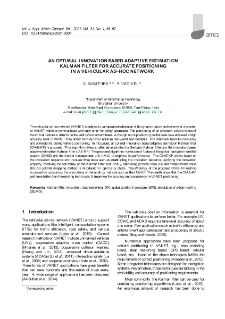 An optimal innovation based adaptive estimation Kalman filter for accurate positioning in a vehicular ad-hoc network