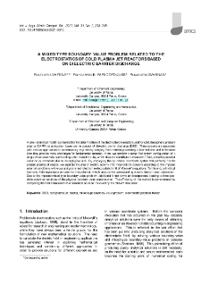 A mixed type boundary-value problem related to the electrostatics of cold plasma jet reactors based on dielectric barrier discharge