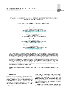 Dynamic location models of mobile sensors for travel time estimation on a freeway