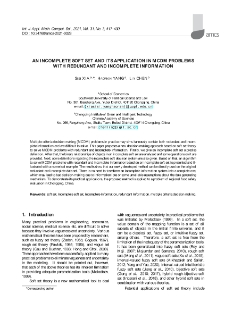 An incomplete soft set and its application in MCDM problems with redundant and incomplete information
