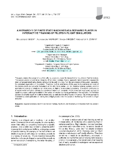 A hierarchy of finite state machines as a scenario player in interactive training of pilots in flight simulators