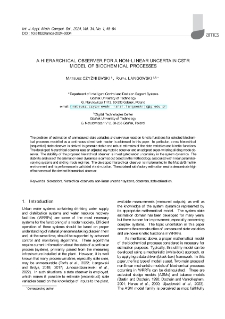 A hierarchical observer for a non-linear uncertain CSTR model of biochemical processes