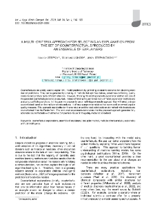 A multi-criteria approach for selecting an explanation from the set of counterfactuals produced by an ensemble of explainers