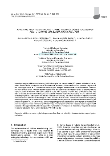 Applying additive manufacturing technologies to a supply chain: A Petri net-based decision model