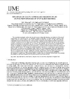 Influence of couple stress and magnetic fluid on the performance of step slider bearing