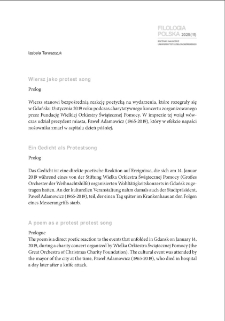 Wiersz jako protest song