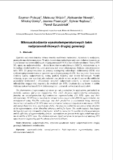 Mikrouszkodzenia wysokotemperaturowych taśm nadprzewodnikowych drugiej generacji