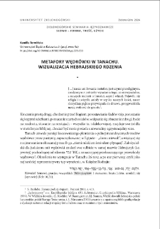 Metafory wędr&oacute;wki w Tanachu. Wizualizacja hebrajskiego rdzenia = Wandering metaphors in the Tanakh. A visualization of the Hebrew stem