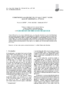Robustness enhancement of a dynamic object model against adversarial attacks