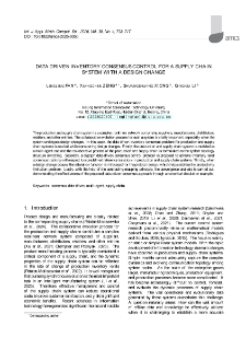 Data driven inventory consensus control for a supply chain system with a design change