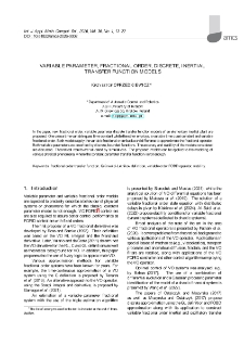 Variable parameter, fractional order, discrete, inertial transfer function models