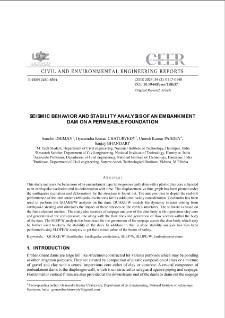Seismic Behavior and Stability Analysis of an Embankment Dam on a Permeable Foundation
